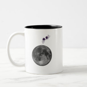 Astronaut und Mond Weltraum Tasse