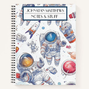 Astronaut und Weltraum-Notizbuch Notizbuch