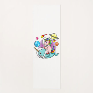 Astronaut Unicorn Reiten Narwhal Weltraum Universu Yogamatte
