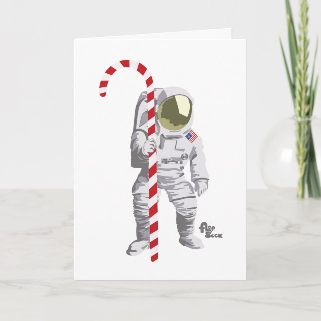 Astronaut-Urlaubskarte Feiertagskarte (Vorderseite)