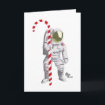 Astronaut-Urlaubskarte Feiertagskarte<br><div class="desc">Mit dieser coolen Grußkarte des Astronauten Weltfrieden und überall sonst verteilen. Inside sagt: "Hoffe,  dass dein Urlaub aus dieser Welt ist!"</div>