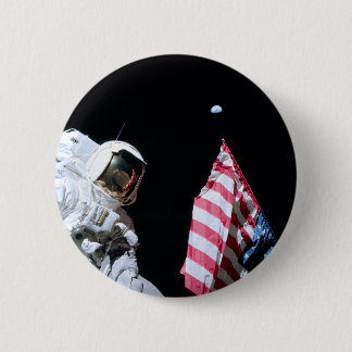 ASTRONAUT, USA-FLAGGE U. ERDE BUTTON