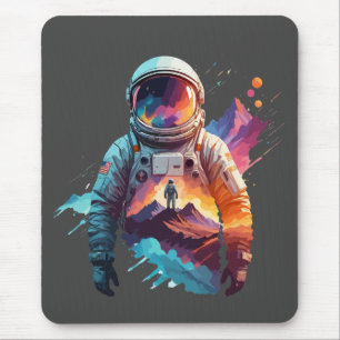 Astronaut Vector Art Space Discovery Mousepad