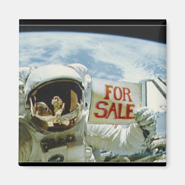 Astronaut verkauft Erde Magnet (Vorne)