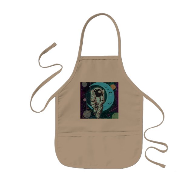 Astronaut volle Farbe Kinderschürze (Vorne)