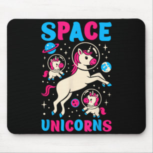 Astronaut Weltraum Einhörner Süße Einhorn Regenbog Mousepad