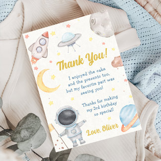 Astronaut Weltraum Geburtstag Danke Karte