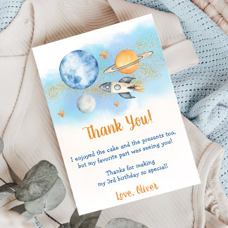 Astronaut Weltraum Geburtstag Danke Karte