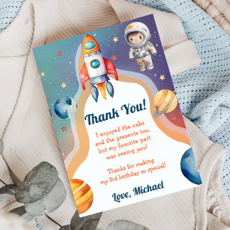 Astronaut Weltraum Geburtstag Danke Karte