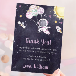 Astronaut Weltraum Geburtstag Danke Karte
