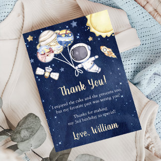 Astronaut Weltraum Geburtstag Danke Karte