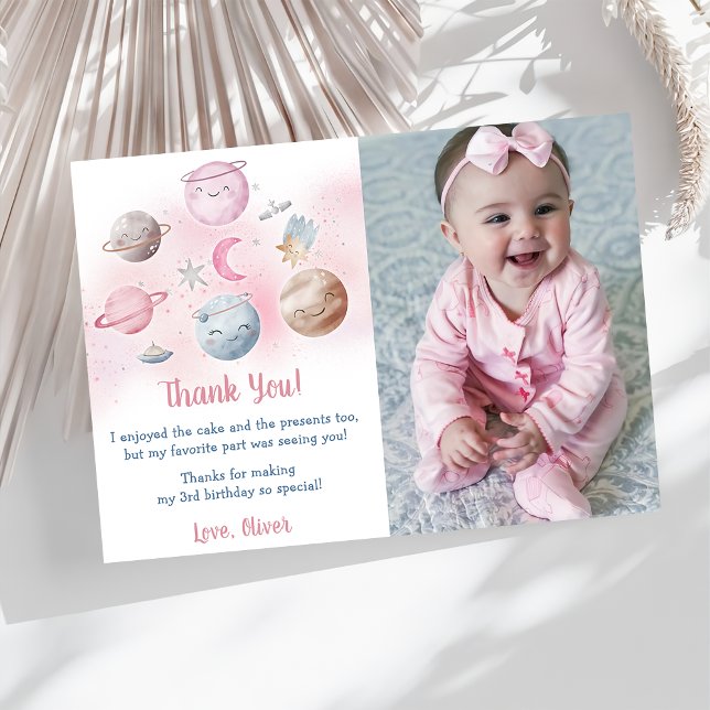 Astronaut Weltraum Geburtstag Danke Karte (Von Creator hochgeladen)