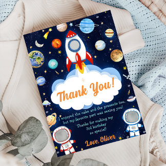 Astronaut Weltraum Geburtstag Danke Karte