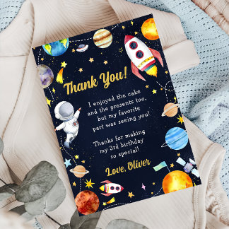 Astronaut Weltraum Geburtstag Danke Karte
