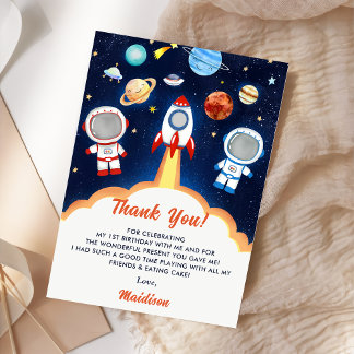 Astronaut Weltraum Geburtstag Danke Karte
