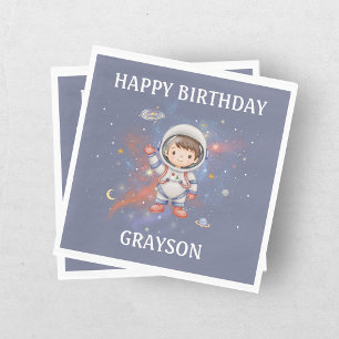 Astronaut Weltraum Mädchen Geburtstag Serviette