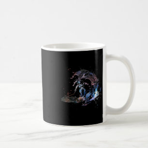 Astronaut Weltraum Surfer surft Galaxiewellen Kaffeetasse