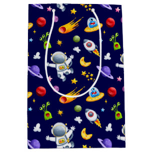 Astronaut Weltraumaliens Geschenktasche Mittlere Geschenktüte