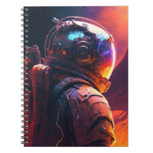 Astronaut World Discovery Painting Human Universe Notizblock