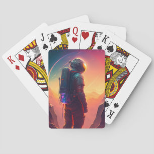 Astronaut World Discovery Painting Human Universe Spielkarten