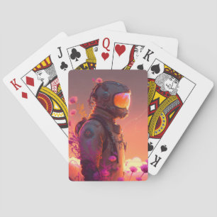 Astronaut World Discovery Painting Human Universe Spielkarten