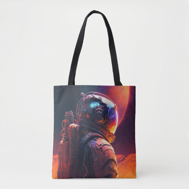 Astronaut World Discovery Painting Human Universe Tasche (Vorderseite)
