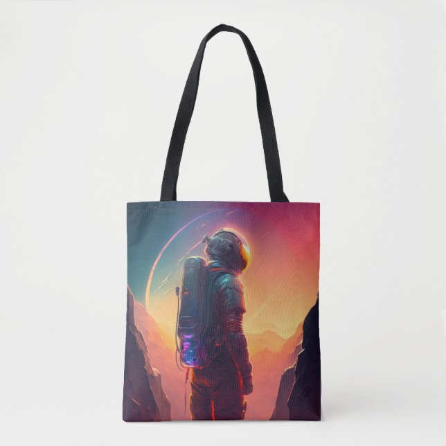 Astronaut World Discovery Painting Human Universe Tasche (Vorderseite)