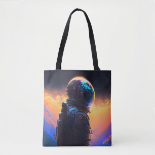 Astronaut World Discovery Painting Human Universe Tasche