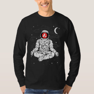 Astronaut Yoga Lawine Avax Münze Zum Mond Schreien T-Shirt