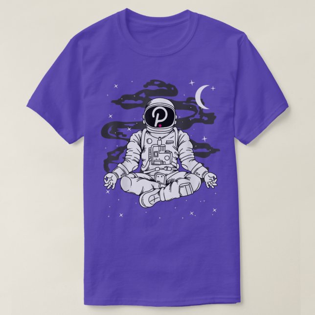 Astronaut Yoga Punkt DOT Coin to Moon Crypt T-Shirt (Design vorne)
