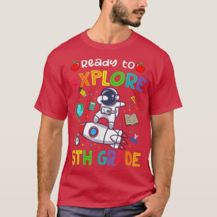 Astronaut zurück zur Schule Bereit bis zum 5. Grad T-Shirt