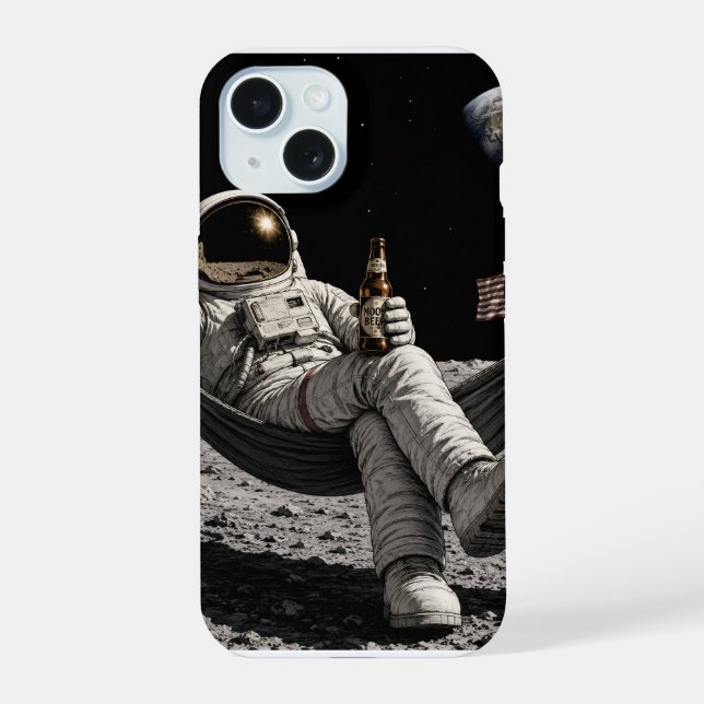 Astronaute buvant de la bière (Verso)
