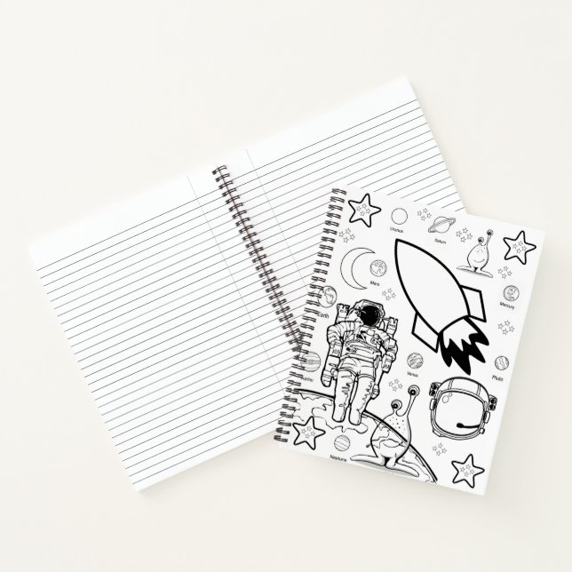 Astronaute du coloriage du Carnet spiral (Intérieur)