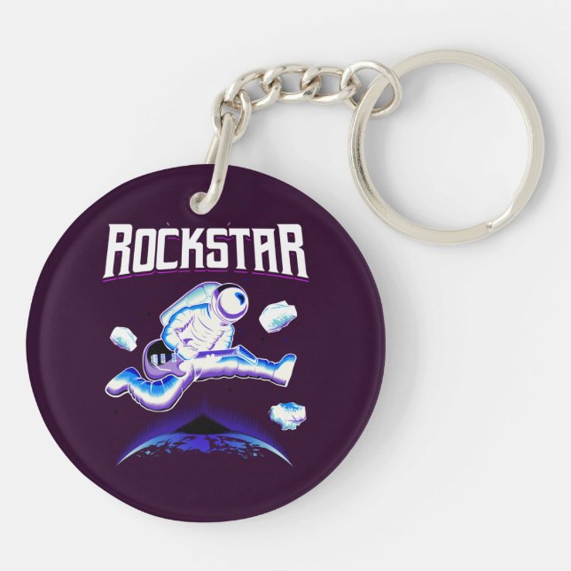 astronaute Rockstar jouant de la guitare dans l'es (Dos)