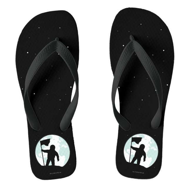 Astronaute-Silhouette Flip Flops (Fußbett)
