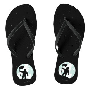 Astronaute-Silhouette Flip Flops