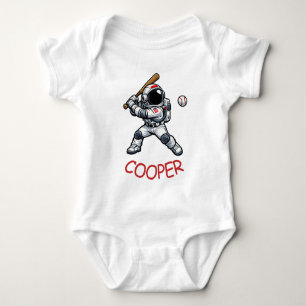 Astronauten Baseball Baby Strampler