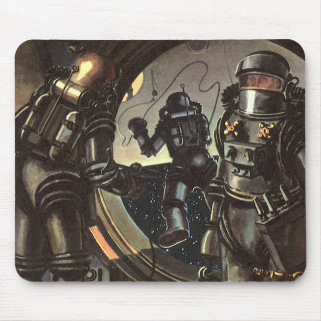 Astronauten der Vintagen Science Fiction auf einem Mousepad (Vorne)