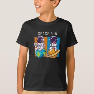 Astronauten, die Spaß am Weltraum haben, Illustrat T-Shirt