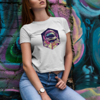 Astronauten essen Donut und Pizza T-Shirt