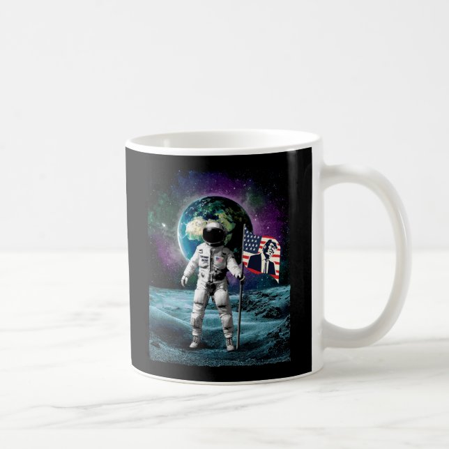 Astronauten für Trump 2024 Einladung Kaffeetasse (Rechts)