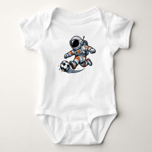 Astronauten-Fußball Baby Strampler