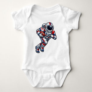 Astronauten-Fußball Baby Strampler