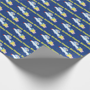 Astronauten-Geburtstags-Packpapier Geschenkpapier
