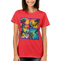 Astronauten gegen Alien Pop Art
