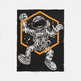 Astronauten haben Spaß im Weltraum Fleecedecke