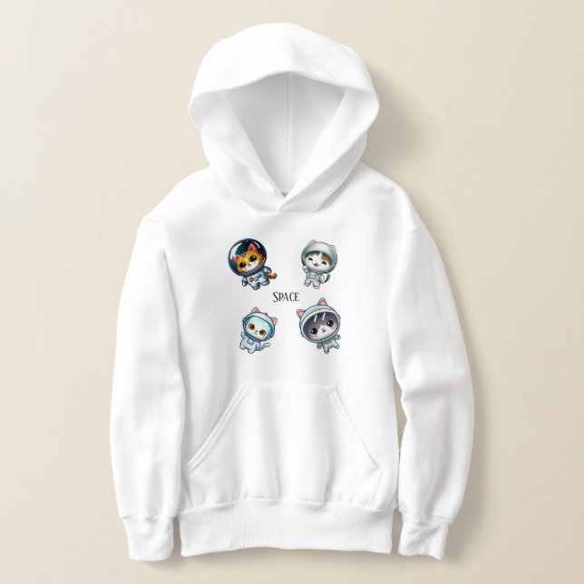 Astronauten im Weltraum mit Freunden Hoodie (Ablage )