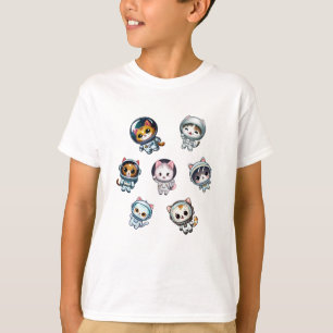 Astronauten im Weltraum mit Freunden T-Shirt