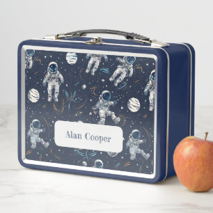 Astronauten im Weltraum Stars & Planets Custom Kid Metall Brotdose
