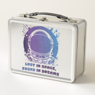 Astronauten-Lunchbox – Mahlzeiten-Kit für Weltraum Metall Brotdose